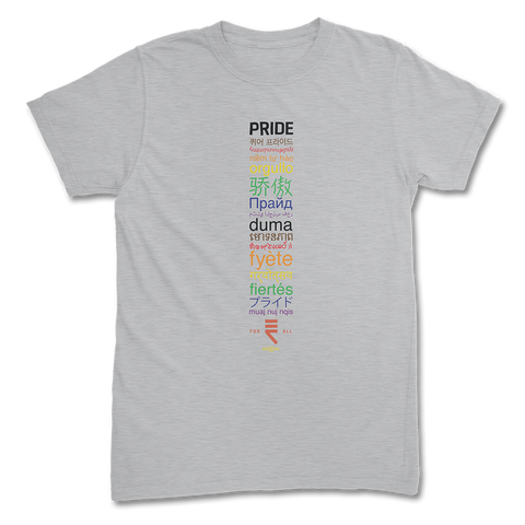 Pride for All Tee - Heather Grey